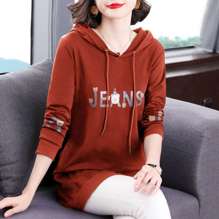 เสื้อกันหนาวมีฮู้ดสำหรับผู้หญิง-เสื้อสเวตเตอร์แขนยาวแฟชั่นใหม่สำหรับฤดูใบไม้ผลิและฤดูใบไม้ร่วง