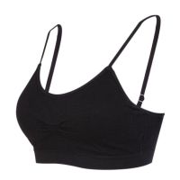 Women Gym Running Crop Top Black Padded Criss Cross Back Yoga Comeandbuy