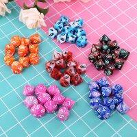 10ชิ้นเซ็ต10ด้าน D10 Polyhedral Dices ตัวเลขหน้าปัดเดสก์ท็อปตารางเกมกระดาน