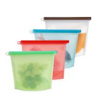 【DT】 hot  Hot sell  Silicone Food Storage Bags Reusable Food Fresh-keeping Bag Seal Ziplock Freezer Cooking Fresh Bags