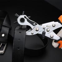 Heavy Duty Leather Belt Hole Punch Plier Eyelet Puncher Revolve Sewing Machine Bag Setter Tool Watchband Household Strap leather  Pliers