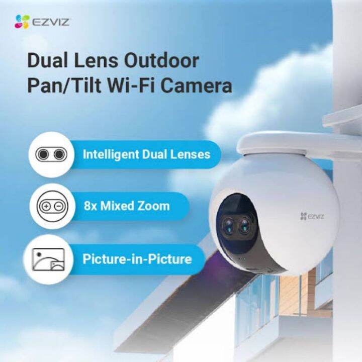 Kamera ｜ CCTV Ezviz C8PF 1080P Dual-Lens AI Pan & Tilt Zoom Outdoor Wi ...