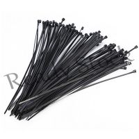 【Ready Stock】 ☈❆☈ B40 100pcs 10cm Nylon Plastic Zip Trim Wrap Cable Loop Ties Wire Self-Locking Black