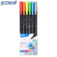 Deli Q900-06 Fine liner ปากกาไฟน์ไลน์เนอร์ 6 สี ปากกาสี ปากกา ปากกาสี อุปกรณ์การเรียน school color เครื่องเขียน