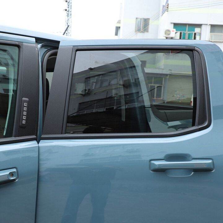 car-door-window-pillar-post-cover-trim-decoration-for-ford-maverick-2022-2023-accessories-carbon-fiber-pattern