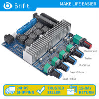 Brifit 2.1ช่อง TPA3116ซับวูฟเฟอร์เครื่องขยายเสียง DC12V-24V High Power BT เครื่องขยายเสียง