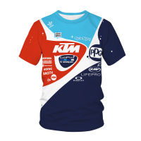 เสื้อยืดพิมพ์ลาย3D KTM สูตร1รถแข่งของเล่นสำหรับโลโก้รถฤดูร้อนผู้ชายผู้หญิงเสื้อยืดคอกลมลำลองแฟชั่นโอเวอร์ไซส์เสื้อยืดแขนสั้นสั้น