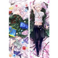 (หากกำหนดเองติดต่อเรา) 180ซม. อะนิเมะเกี่ยวกับกระสุนปืนแตกปลอกหมอน Dakimakura Case Naegi Makoto Hinata Hajime 3D เครื่องนอนสองด้านกอดตัวปลอกหมอน