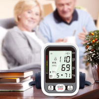 เครื่องวัดความดันโลหิตอัตโนมัติจอแสดงผล LCD หน้าแรกใช้ Upper Arm Digital Sphygmomanometer