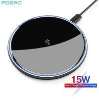 15W Wireless Charger For iPhone 14 13 12 11 XS X XR 8 Airpods 3 Pro Induction Fast Charging Pad For Samsung S22 S21 Xiaomi mi 13