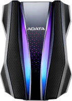 ADATA HD770G 2TB RGB USB 3.2 IP68 Waterproof Dropproof Dustproof External HDD Black (AHD770G-2TU32G1-CBK) 2TB Black