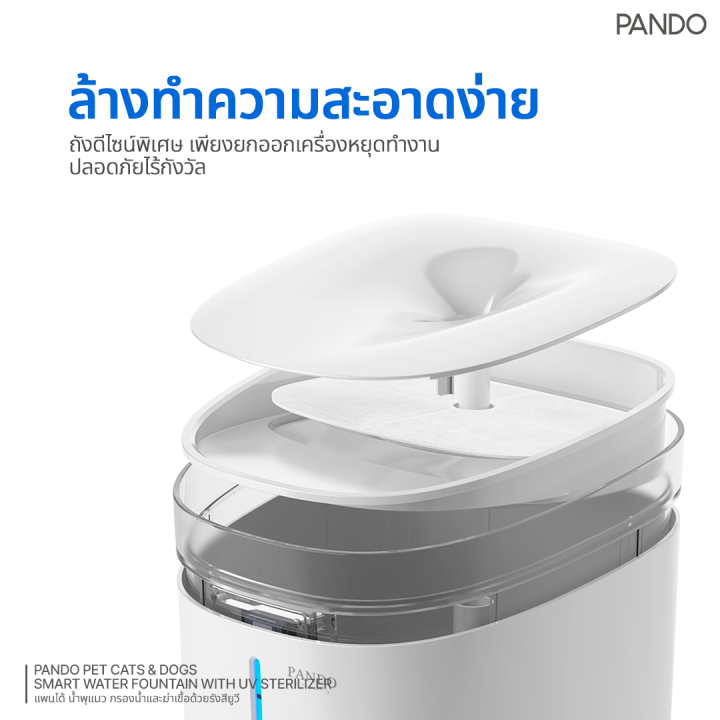 pando-pet-cats-amp-dogs-smart-water-fountain-แพนโด้-น้ำพุแมว