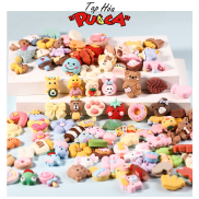 Charm 3D, sticker nổi hình hoạt hình dễ thương trang trí DIY - kèm keo dán