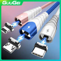 สายชาร์จเร็วเคเบิลไมโคร Usb แท่นชาร์จแม่เหล็ก GUUGEI 2ม. โทรศัพท์มือถือสายชาร์จเร็วสำหรับ I-Phone แอนดรอยด์