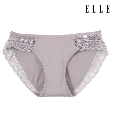 ELLE Lingerie I Bikini Lowrise กางเกงในรูปแบบ Bikini ตกแต่งลูกไม้ สี I LU6733