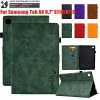 เคสฝาครอบหนัง PU สำหรับแท็ปซัมซุง A9 8.7 2023 X115 SM-X110 Casing Tablet สำหรับแท็ปซัมซุง A9ขนาด8.7นิ้ว X115 X110เคสโทรศัพท์แบบพับสุดหรู