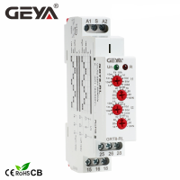 จัดส่งฟรี GEYA 16A ขวา-ซ้าย Inverser เวลารีเลย์สลับรอบรีเลย์2NO2NC AC 230โวลต์หรือ Ac DC12-240V