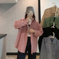 COD DSFGERRTYTRRE Manxi พร้อมส่ง? เสื้อเชิ้ตผู้หญิง ผ้าลูกฟูก oversize เสื้อแขนยาว 2022 ใหม่??Mx220268