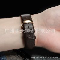 【Hot Sale】 Cowhide soft ultra-thin leather strap mens watch with butterfly buckle chain womens waterproof boxed 20