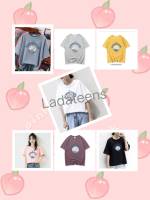 Ladateens shop(ลดราคา) เสื้อลาย HARBOUR ใส่ได้ทั้งผู้ชายและผู้หญิง เสื้อยืด เสื้อครอบครัว 9637