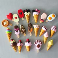 Buy 5 Get 1 3D Simulation Food Cute Cone Ice Cream Choc-ice Resin Refrigerator Magnet Sweetmeats Wholesale Production