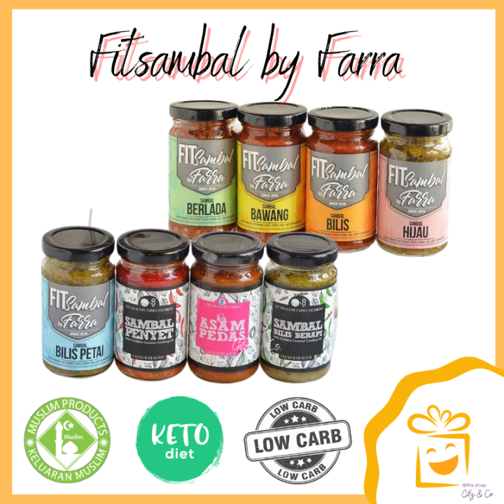 [KETODIET] Fitsambal Sihat Sambal Diet Hijau, Berlada, Bawang, Bilis Petai Ikan Bilis Asam