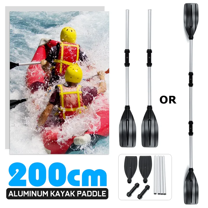 Double-ended Kayak Paddle Canoe Oar Afloat Boat 2m Detachable Aluminium 