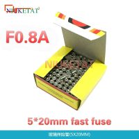 XMM-100pcs/box 5*20mm 0.8a 250v Fast Fuse 5*20 F0.8a 800ma 250v Glass Fuse 5mm*20mm Glass Fuse And