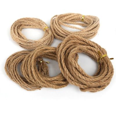 Burlap Ribbon 5M/lot Natural Hessian Jute Twine Rope For DIY Rustic Wedding Christmas Party Decoration Accessories