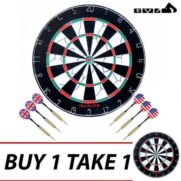 SET OF 2 Professional 18 inches Huijun Dart Board Sport with 6 pcs