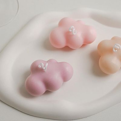 【CW】Small Scented Cloud Shape Birthday Candle Romantic Paraffin Candle Home Decoration Mothers Day Gifts