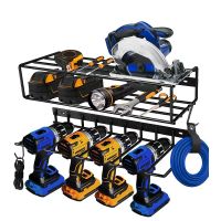 Power Tool Organizer and Storage Rack Cordless Drill Tools Organizers Holder Garage Tool Storage Metal Wall Mounted