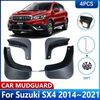 แผ่นกันโคลนสำหรับรถยนต์ Suzuki S-Cross SX4 2014 ~ 2021 Chevrolet Hatchback แผ่นบังโคลนบังโคลนหน้ายามบังโคลนกระเซ็นอุปกรณ์เสริมรถยนต์