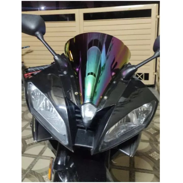 สำหรับ-yamaha-yzf-r6-yzfr6-2006-2007กระจกรถจักรยานยนต์กระจกบังลมหน้าฟองน้ำสองชั้น-yzf-r6-06-07-lridium