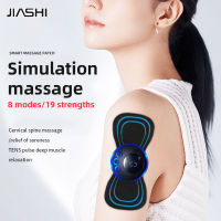 JIASHI สติกเกอร์เครื่องนวดชีพจรปากมดลูกเครื่องนวดหน้ามินิเครื่องนวดคอไฟฟ้า