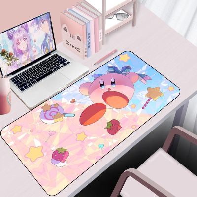 【jw】✤✆  Gamer Kawaii Cartoon Kirbys Pc Accessories Laptops Anime Extended Deskmat Mause Mousepad