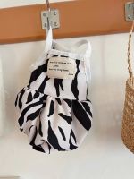 Black White Zebra Stripe Pumpkin Skirt Dog Clothes Slip Dress Small Dogs Clothing Cat Summer Thin Fashion Sweet Kawaii Pet Items Dresses