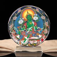 Tibetan Buddhism Tantric Thangka Green Tara portrait Buddha statue crystal ornaments craft products