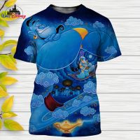 Avatar Genie Cartoon Disney men women Short Sleeve casual style 3D print t shirt Summer Casual Streetwear Tee Tops Cartoon