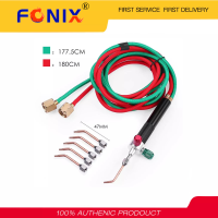 [พร้อมสต็อก] FONIX หัวเชื่อมแก๊สขนาดเล็กอะเซทิลีนออกซิเจนแบบพกพาการบัดกรีชุดหัวเชื่อมขนาดเล็กอุปกรณ์หัวเชื่อมแก๊สเครื่องประดับหัวเชื่อมสแตนเลสเครื่องมือบัดกรีพร้อมคอนเนตเตอร์5หัว