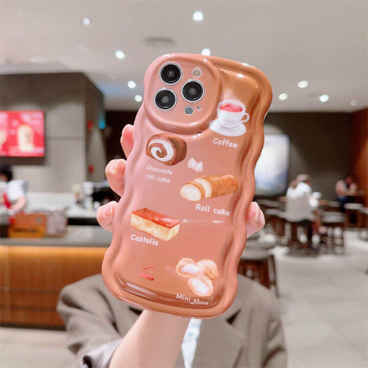 retro-afternoon-tea-dessert-เคสโทรศัพท์สำหรับ-iphone-14-เคสขอบคลื่นสีชมพู-เคสโทรศัพท์สำหรับ-iphone-12-promax-dessert-สำหรับ-iphone-13-เคสโทรศัพท์สีชมพูแฟชั่นใหม่สำหรับ-iphone-11-เคสเค้กการ์ตูนน่ารักสำ