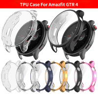 เต็มฝาครอบหน้าจอดูกรณีสำหรับ Amazfit Gtr4 Amazfit เต็มฝาครอบหน้าจอฟิล์มป้องกันนาฬิกาเกราะป้องกันเชลล์ประดับ