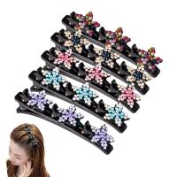 Rhinestone Braiding Hair Clip Bangs Clip Broken Hair Artifact Finishing S7T1