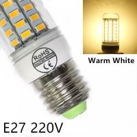 【☊HOT☊】 aojia6891 หลอด E27 Led 5730 Smd 220V E14 Led หลอดไฟข้าวโพด24 36 48 56 69 72Led เทียนโคมระย้าไฟ Led