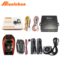 Manlubao รถ Liquid LCD Key Remote Engine Start/stop System PKE Passive Keyless Entry Push Start ปุ่มรีโมทชุด Car Alarm Start ระบบรักษาความปลอดภัย