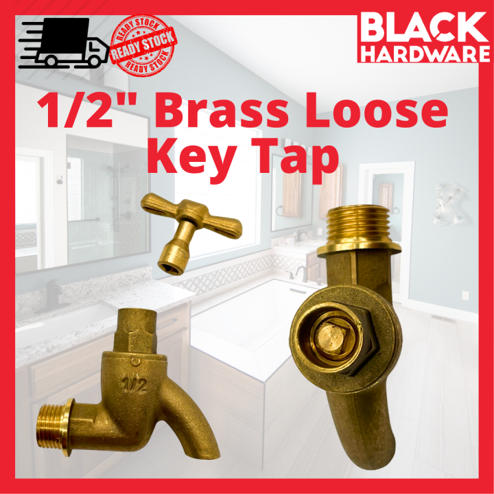 Black Hardware Kepala Paip Air Tembaga 1/2 Tandas Besi Brass Water Tap ...