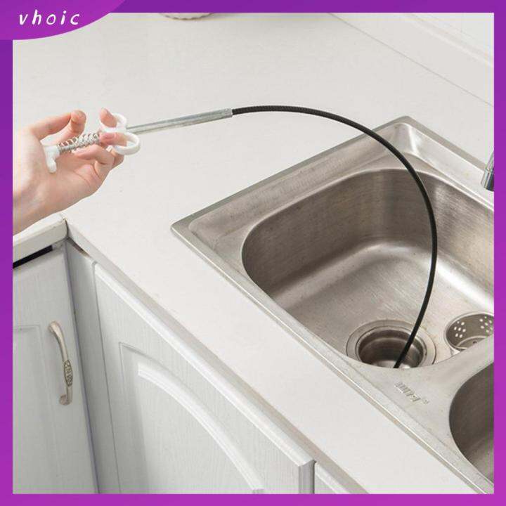 VHOIC Kitchen Unclog Washbasin Blockage Pipe Unblocker Drain Cleaner Clog Remover Curved Pipe