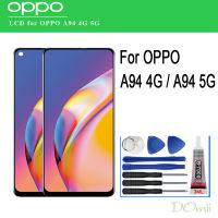 AMOLED ของแท้สำหรับเปลี่ยน OPPO A94 4G CPH2203สัมผัสหน้าจอ LCD หน้าจอดิจิตอลสำหรับ OPPO A94 5G CPH2211