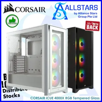 Corsair iCUE 4000X RGB CC-9011205-WW White Steel / Plastic / Tempered Glass  ATX Mid Tower Computer