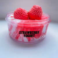 Slime, Two tone, Starwberry yogurt flavor, Clay added Strawberry Yogurt Slime สไลม์โยเกิร์ตสตรอว์เบอรี่